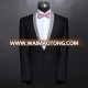 Men's wedding suit 70% wool one button shawl lapel black slim fit Tuxedos